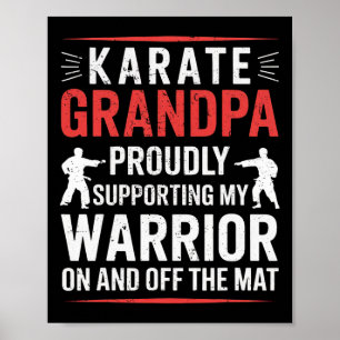 Affiche Karate Grandpa Soutenir Mon Guerrier Karate Grandf