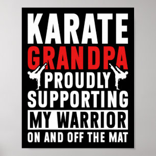 Affiche Karate Grandpa Soutenir Mon Guerrier Karate Grandf
