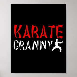 Affiche Karate Granny Fière Karate Granny Grandma 1