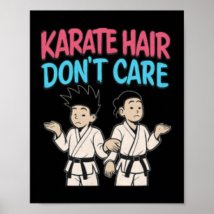 Affiche Karate Hair s'en fiche Graffiti Arts Martiaux