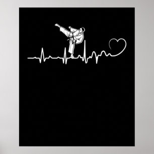 Affiche Karate Heartbeat Gift For Karateka