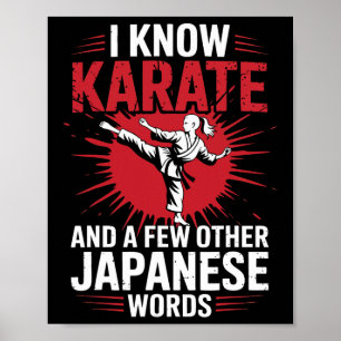 Affiche Karate Je Connais Karate Et Quelques Autres Mots J