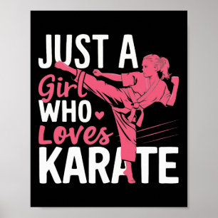 Affiche Karate Juste Une Fille Qui Aime Karate Arts Martia