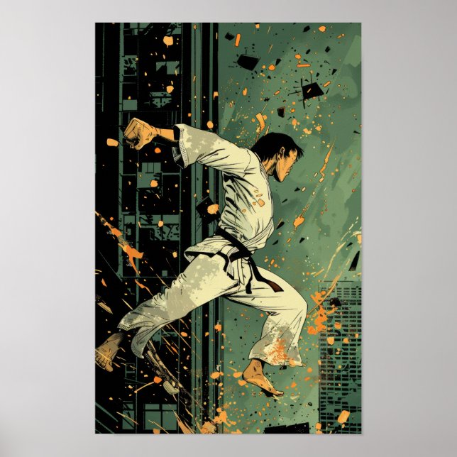 Affiche Karate Kid Caractère principal Bande dessinée (Devant)