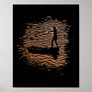 Affiche Karate Kid Daniel San Sur Bateau Film Vintage