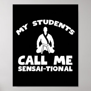 Affiche Karate Kung Fu Sensai Enseignant - Arts Martiaux