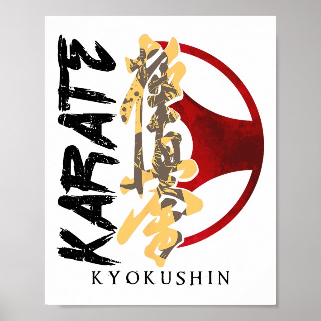 Affiche Karate Kyokushin Martial Arts Trainer Fighter Mart (Devant)