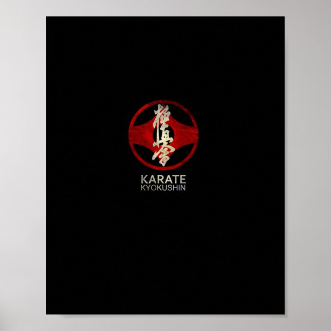 Affiche Karate Kyokushin Sweat - shirt à capuche de bascul (Devant)