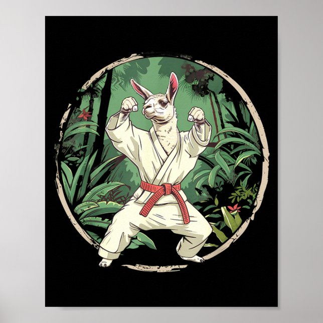 Affiche Karate Lama MMA Kickboxing Forêt Taekwondo (Devant)