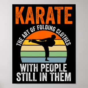 Affiche Karate l'art de plier les vêtements avec les gens