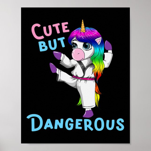 Affiche Karate Licorne Kickboxing Arts Martiaux Jiu Jitsu  (Devant)