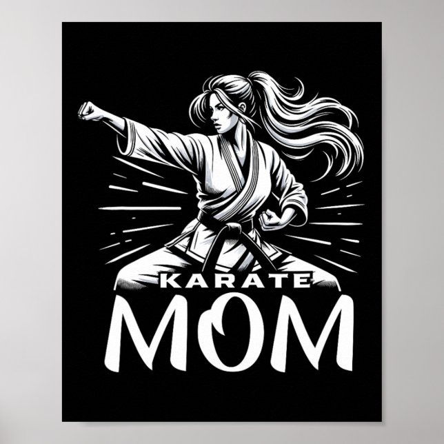 Affiche Karate Maman Arts martiaux Mère Famille Bonificati (Devant)