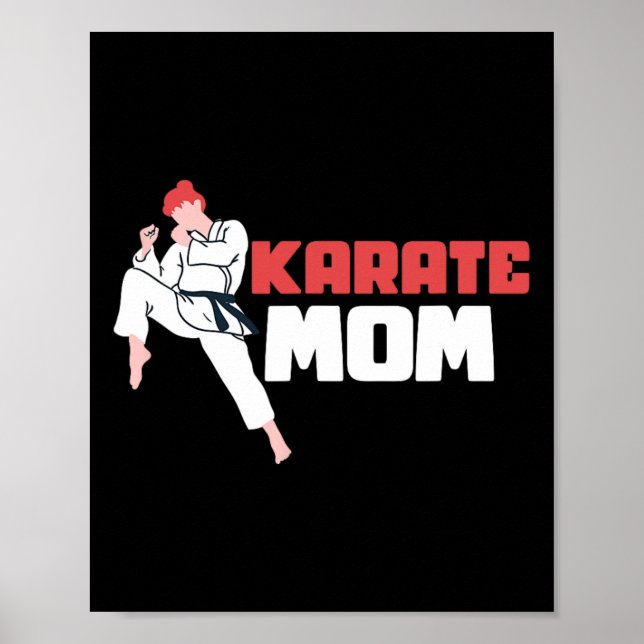 Affiche Karate Maman Karateka Self Defense Fighter (Devant)