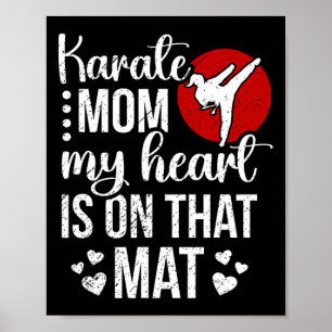 Affiche Karate Maman Mon Coeur Est Sur Ce Mat Karate Mama