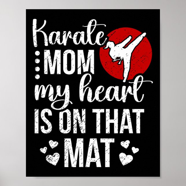Affiche Karate Maman Mon Coeur Est Sur Ce Mat Karate Mama (Devant)