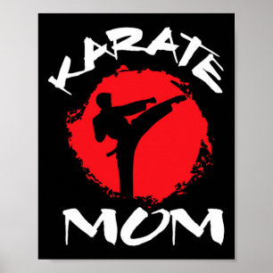Affiche Karate Maman Vintage Martial Art Self Et Défense M