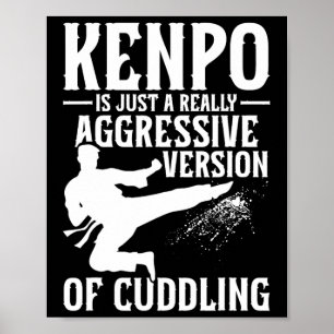 Affiche Karate Martial Arts Girl Lady Kenpo School Fighter