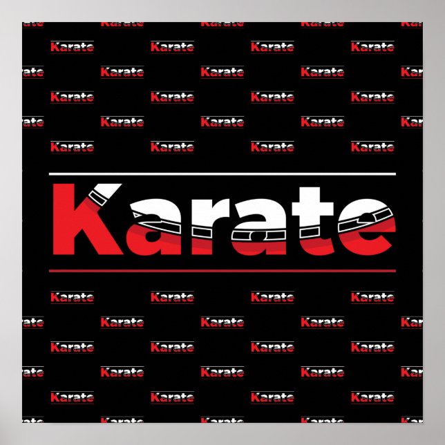 Affiche Karate Martial Arts Rouge (Devant)