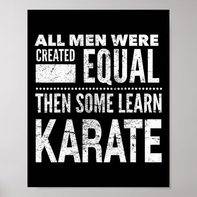 Affiche Karate Men Martial Arts Sensei Drôle Déclaration p (Devant)