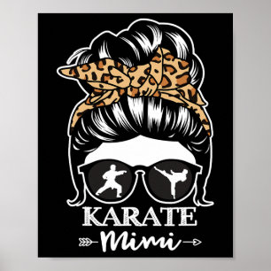 Affiche Karate Mimi Messy Bun Cheveux Funny Karate Fighter