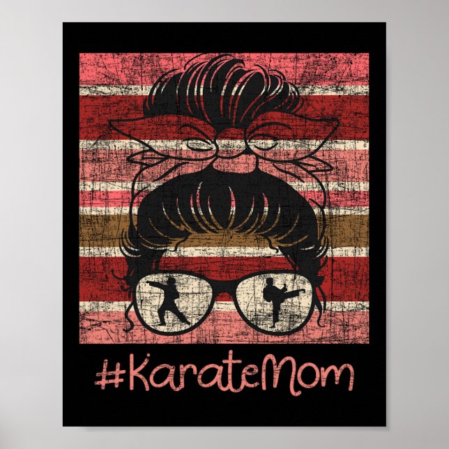 Affiche Karate Mom - Karateka Martial Arts Self Defense (Devant)