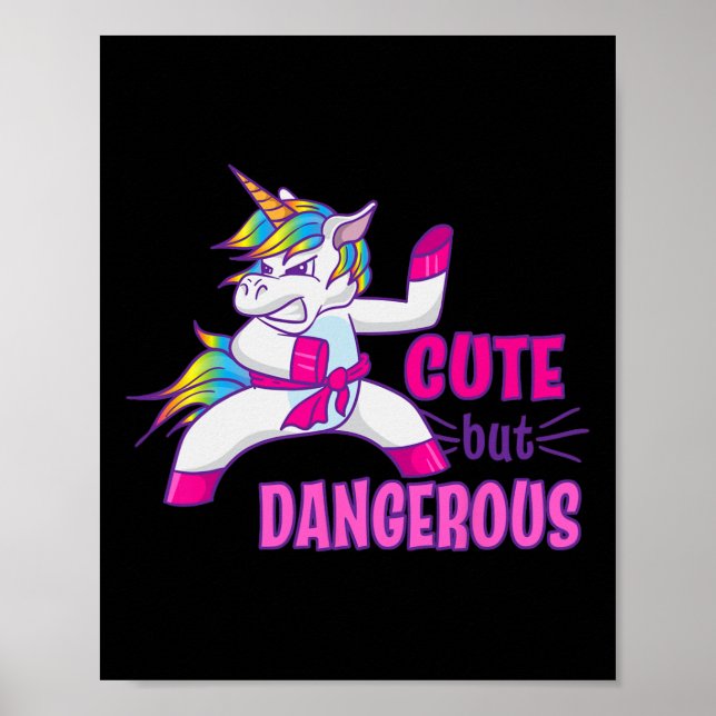 Affiche Karate Ninja, mignonne mais dangereuse Taekwondo K (Devant)
