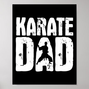 Affiche Karate Papa - Entraîneur d'arts martiaux Karateka