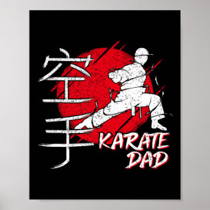 Affiche Karate Papa Police Japonaise Karate Dojo Arts Mart