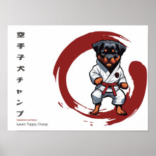 Affiche Karate Puppy Champ