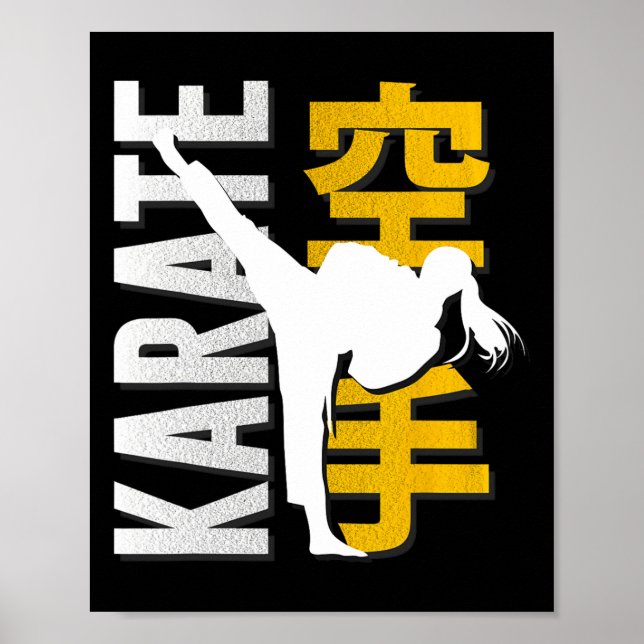 Affiche Karate Shirts Arts Martiaux - Filles (Devant)