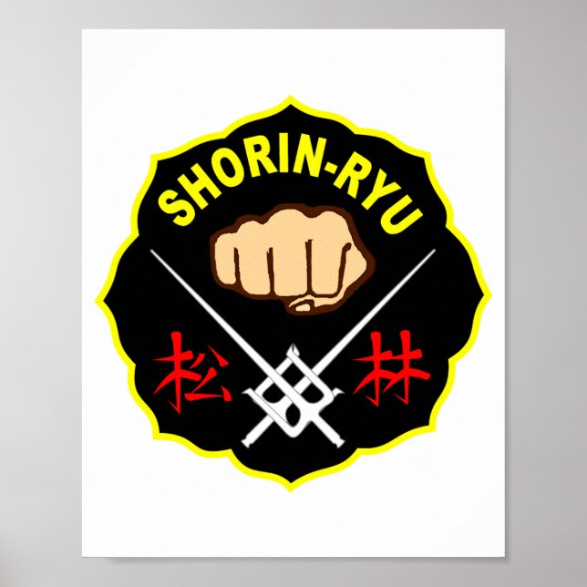 Affiche Karate Shorin Ryu Style Matsubayashi Kanji Devant  (Devant)