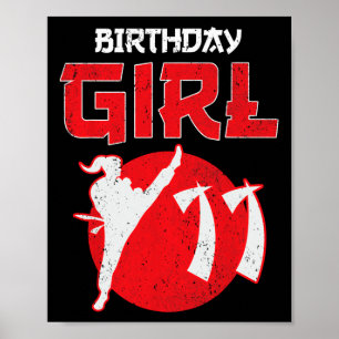 Affiche Karate Taekwondo 11 ans Anniversaire Martial Art