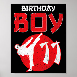Affiche Karate Taekwondo 11 ans Anniversaire Martial Art