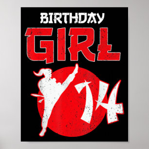 Affiche Karate Taekwondo 14 Ans Anniversaire Arts Martiaux