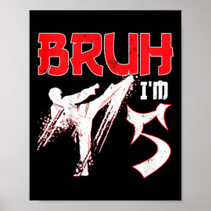 Affiche Karate Taekwondo Enfants 5 Ans Anniversaire Arts M