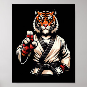 Affiche Karate Tiger Discipline Féroce Champion 1