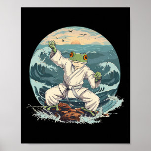 Affiche Karate Toad Taekwondo Plage Coucher de soleil Arts