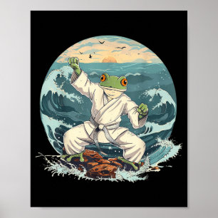 Affiche Karate Toad Taekwondo Plage Coucher de soleil Arts
