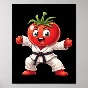 Affiche Karate Tomato Judogi Puissance Drôle Arts Martiaux