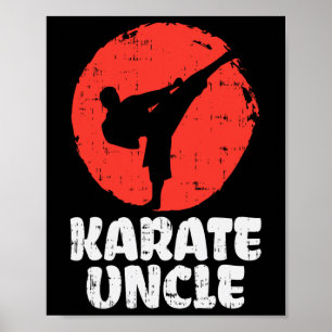 Affiche Karate Uncle Fighter Japonais Martial Arts Hommes 