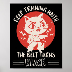 Affiche Karate Vêtements Karate Citation Vêtements Chats