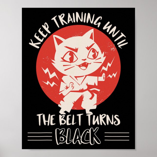 Affiche Karate Vêtements Karate Citation Vêtements Chats (Devant)