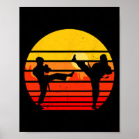 Karate vintage Kids Martial Arts Fighter Retro Kar