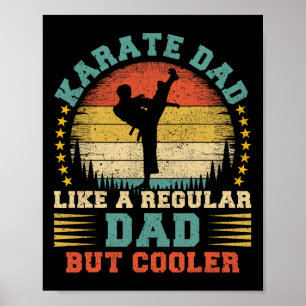 Affiche Karate vintage Papa Comme Un Papa Régulier Karate