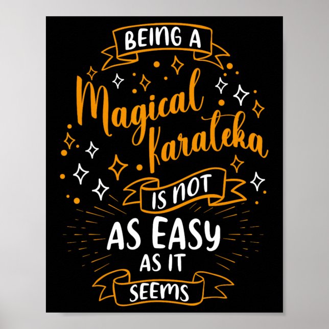 Affiche Karateka magique - Noël Karateka Karate Femmes (Devant)