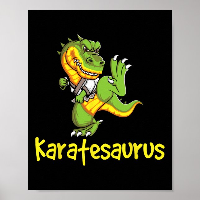Affiche Karatesaurus - Karateka Martial Arts Self Defense (Devant)