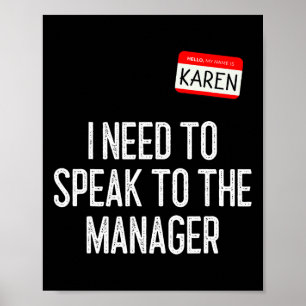 Affiche Karen Halloween Costume Parlez Au Manager Fun L