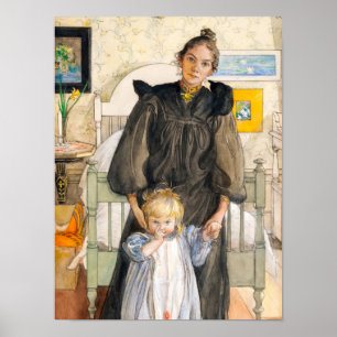 Affiche Karin et Kersti, 1898 par Carl Larsson
