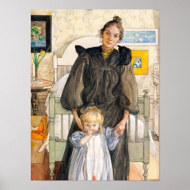 Affiche Karin et Kersti, 1898 par Carl Larsson (Devant)