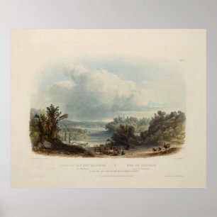 Affiche Karl Bodmer : Vue du Delaware près de Bordentown